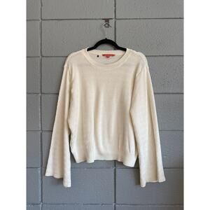 ModCloth Plus Size Crew Neck Bell Sleeve Cropped Chevron Sweater size 3X